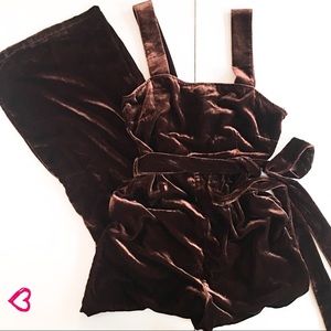 Vintage Style Forever 21 Velvet Jumpsuit